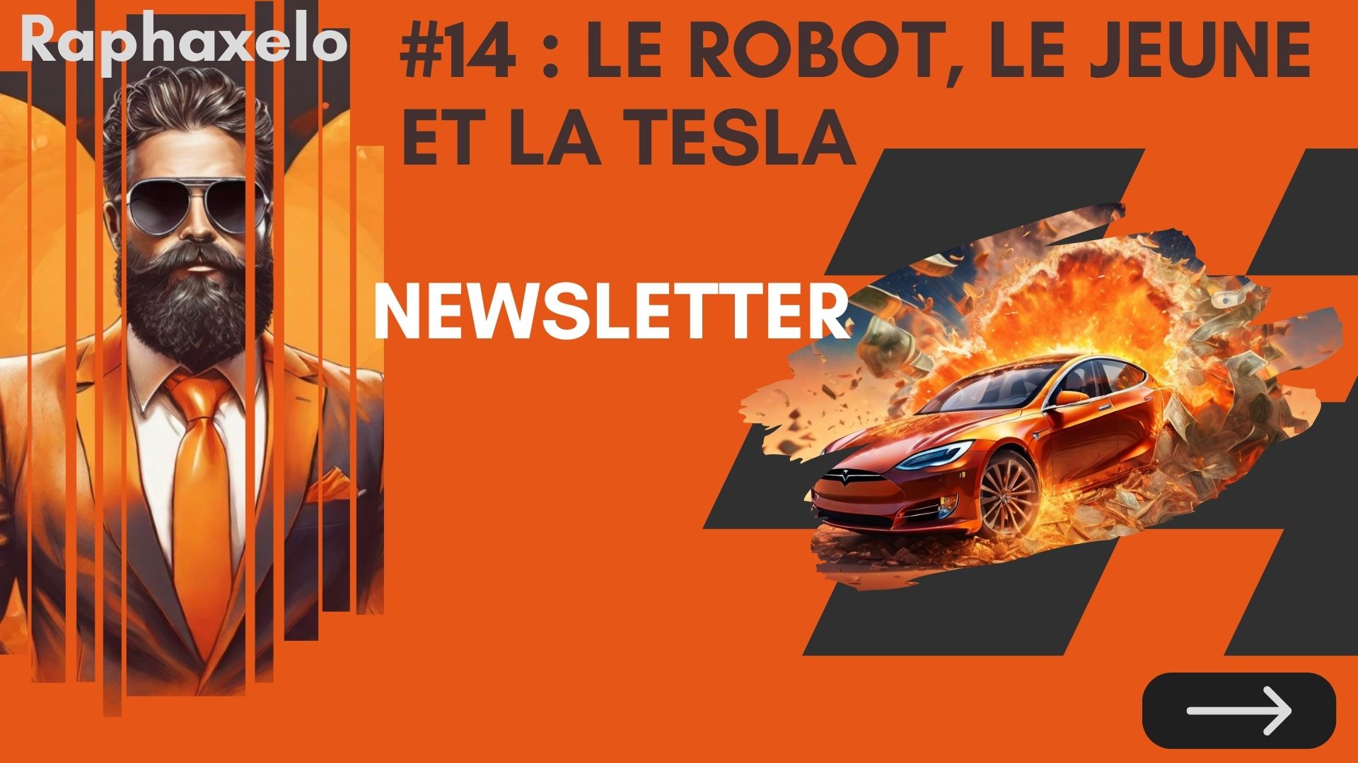 Newsletter 14 le robot , le jeune et la Tesla