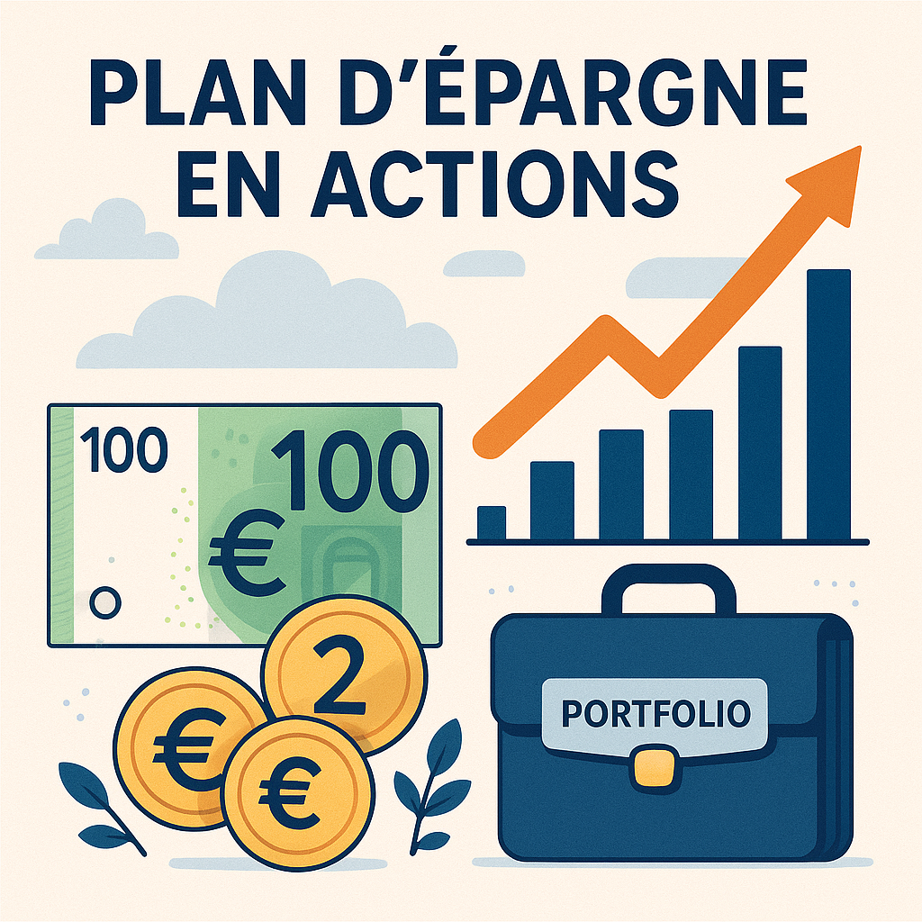 Illustration conceptuelle du Plan d'Épargne en Actions